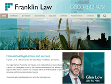 Tablet Screenshot of franklinlaw.co.nz